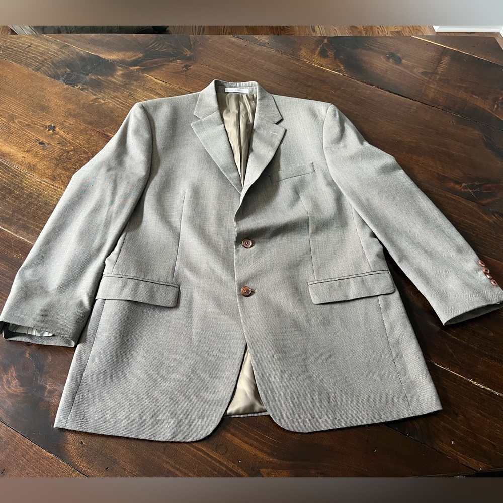 Lauren Ralph Lauren Blazer Sports Jacket Men’s 44 L Gray Pattern 2 Botton